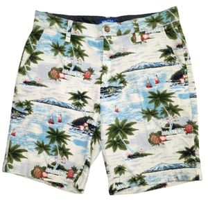 Nautica Blue Sail White Caribbean Coastal Grandpa Jean Shorts ♥️